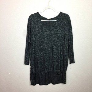 Black Heathered Knit Top Size M